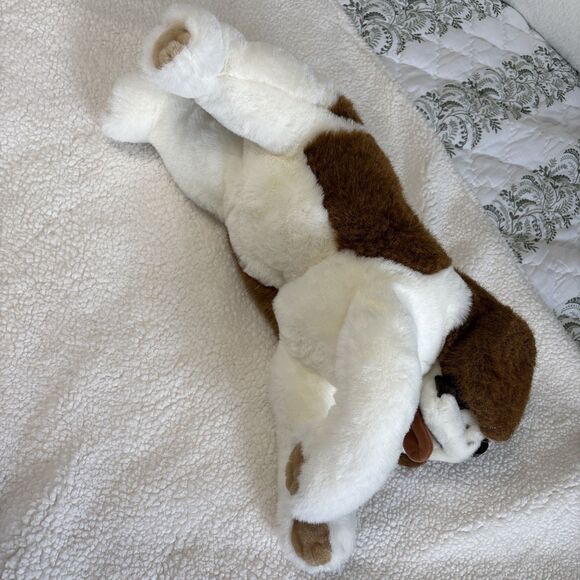 VTG Folkmanis St. Bernard Plush Hand Puppet  Large Realistic Stuffed Animal Toy - Picture 3 of 5